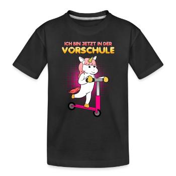 Vorschule Mädchen Vorschulkind - Kinder Premium Bio T-Shirt - Schwarz - Vorne