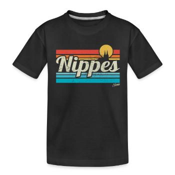 Nippes Veedel Köln Viertel Retro Vintage Surfer - Kinder Premium Bio T-Shirt - Schwarz - Vorne