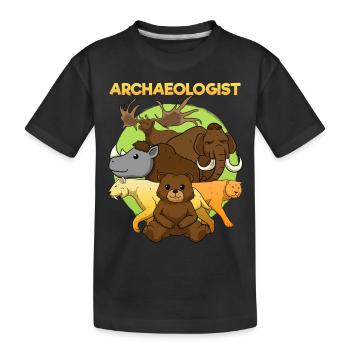 Ice Age Animals Stone Age Mammoths - Kids' Premium Organic T-Shirt - black - Front