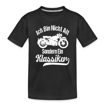 Nicht alt sondern ein Klassiker Geburtstag Senior - Kinder Premium Bio T-Shirt - Schwarz - Vorne