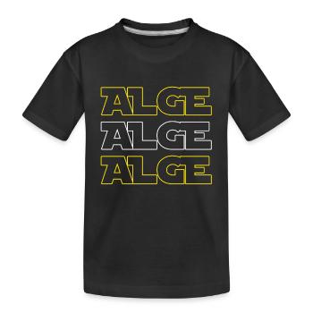 Lustiges Alge-Motiv für echte Partyfans - Kinder Premium Bio T-Shirt - Schwarz - Vorne