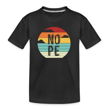 Nope Vintage Saying Retro Irony Funny Humor Cool - Kids' Premium Organic T-Shirt - black - Front