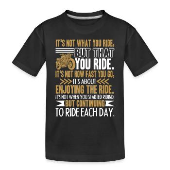 Moto drôle de moto - T-shirt bio Premium Enfant - noir - Devant