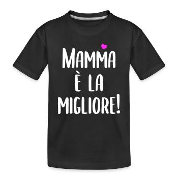 Mamma È La Migliore - Kinder Premium Bio T-Shirt - Schwarz - Vorne
