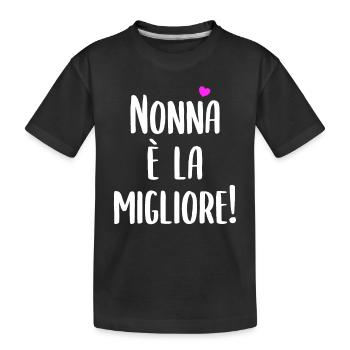 Nonna È La Migliore - Kinder Premium Bio T-Shirt - Schwarz - Vorne