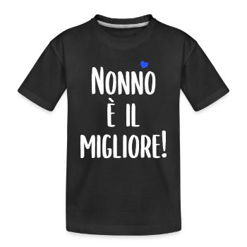 Nonno È Il Migliore - Kinder Premium Bio T-Shirt - Schwarz - Vorne