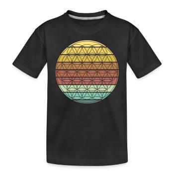 Chakra Fleur de Vie - T-shirt bio Premium Enfant - noir - Devant