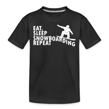 Snowboarden | Snowboard Snowboarder - Kinder Premium Bio T-Shirt - Schwarz - Vorne