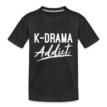 K-Drama Addict KDrama Südkorea Korean Asian - Kinder Premium Bio T-Shirt - Schwarz - Vorne