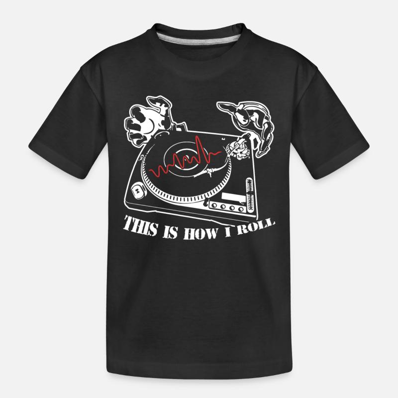 DJ c'est comme ça que DJ Roll - T-shirt bio Premium Enfant - noir