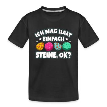 Steine - Kinder Premium Bio T-Shirt - Schwarz - Vorne