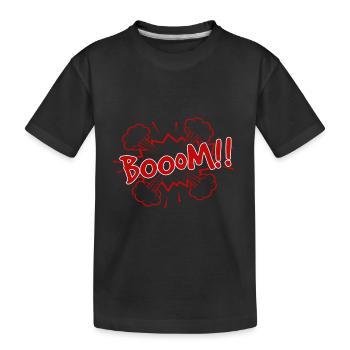 comic Boom - Kinder Premium Bio T-Shirt - Schwarz - Vorne