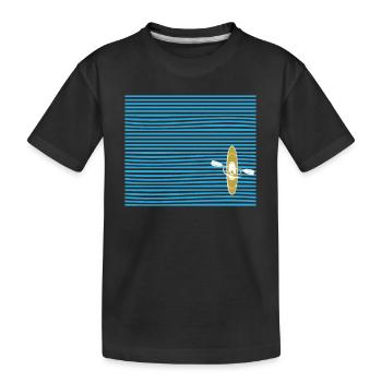 Kajak - Kinder Premium Bio T-Shirt - Schwarz - Vorne