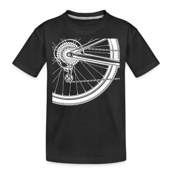 Fahrrad Rennen Speichen Radfahren - Kinder Premium Bio T-Shirt - Schwarz - Vorne