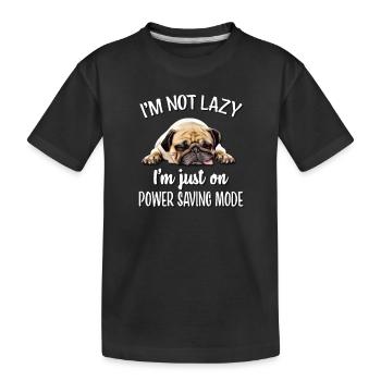 Pug - Kids' Premium Organic T-Shirt - black - Front