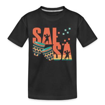 Salsa, Salsa tanzen, dance - Kinder Premium Bio T-Shirt - Schwarz - Vorne