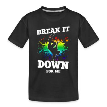 Breakdance - Kinder Premium Bio T-Shirt - Schwarz - Vorne