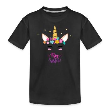 Große Schwester - Kinder Premium Bio T-Shirt - Schwarz - Vorne