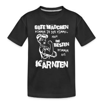 Die besten Mädchen kommen aus Kärnten - Kinder Premium Bio T-Shirt - Schwarz - Vorne