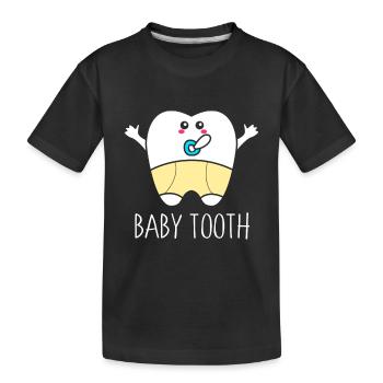 Baby teeth dentist - Kids' Premium Organic T-Shirt - black - Front
