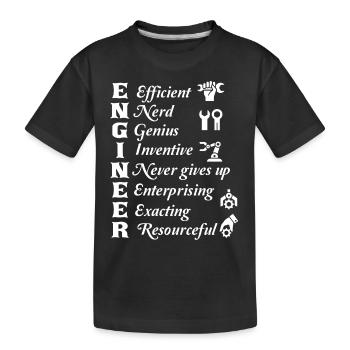 Ingenieur Dinge über Ingenieur - Kinder Premium Bio T-Shirt - Schwarz - Vorne