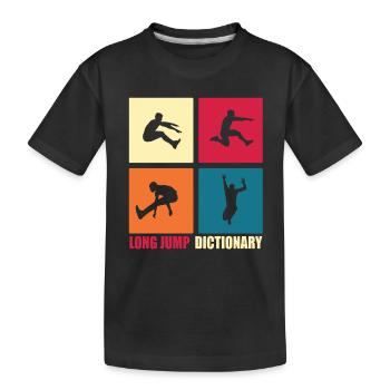 Long jump lexicon Funny gift - Kids' Premium Organic T-Shirt - black - Front