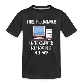 I Are Programmer Programming - Kinder Premium Bio T-Shirt - Schwarz - Vorne