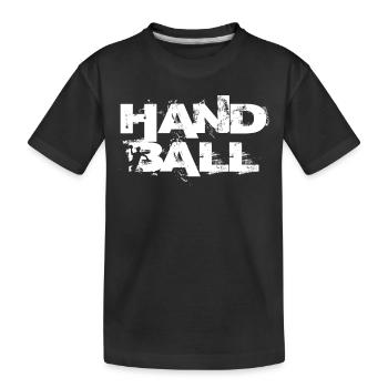 Handball Handballer Handballerin Unisex - Kinder Premium Bio T-Shirt - Schwarz - Vorne
