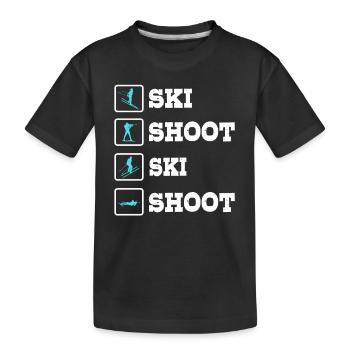 biathlon - Kids' Premium Organic T-Shirt - black - Front