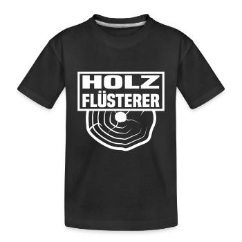 Tischler Schreiner Zimmerer Holzwurm Beruf Spruch - Kinder Premium Bio T-Shirt - Schwarz - Vorne