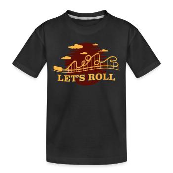 Achterbahn, Achterbahn Herzschlag, G Kräfte - Kinder Premium Bio T-Shirt - Schwarz - Vorne