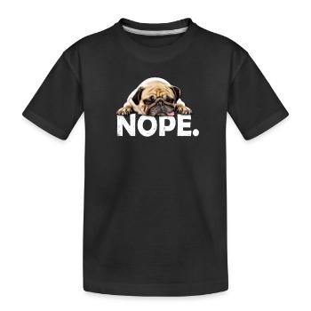 Mops - Kinder Premium Bio T-Shirt - Schwarz - Vorne