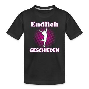Endlich Geschieden Trennung Scheidung Single - Kinder Premium Bio T-Shirt - Schwarz - Vorne
