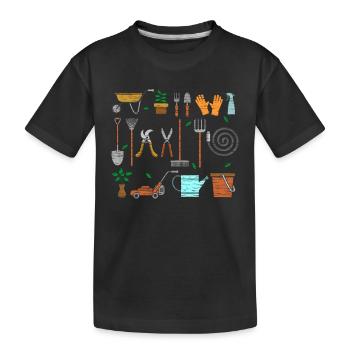 Jardinier outil jardinier jardinier - T-shirt bio Premium Enfant - noir - Devant