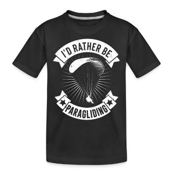 Cadeau de parapente - T-shirt bio Premium Enfant - noir - Devant