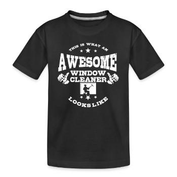 Nettoyant pour vitres ingénieux - T-shirt bio Premium Enfant - noir - Devant