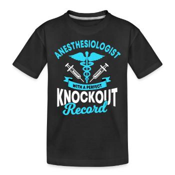 Anästhesisten Spruch - Kinder Premium Bio T-Shirt - Schwarz - Vorne
