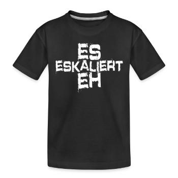 Es Eskaliert Eh Party Club Junggesellenabschied - Kinder Premium Bio T-Shirt - Schwarz - Vorne