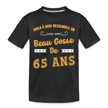 Voila à quoi ressemble un beau gosse de 65 ans fun - T-shirt bio Premium Enfant - noir - Devant