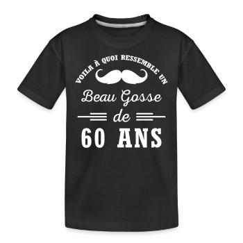 Voila à quoi ressemble un beau gosse de 60 ans - T-shirt bio Premium Enfant - noir - Devant
