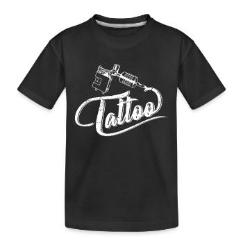 Tattoo Maschine - Kinder Premium Bio T-Shirt - Schwarz - Vorne