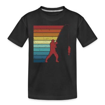 Pêcheurs À La Cuillère Pêcheurs En Haute Mer - T-shirt bio Premium Enfant - noir - Devant