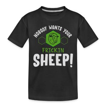 Brettspiel, Brettspiel Brettspiel Siedler, Schafe, - Kinder Premium Bio T-Shirt - Schwarz - Vorne