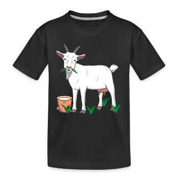 Lait de chèvre - T-shirt bio Premium Enfant - noir - Devant