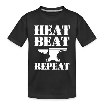 Blacksmith Anvil - Kids' Premium Organic T-Shirt - black - Front