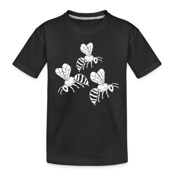 Bienen - Kinder Premium Bio T-Shirt - Schwarz - Vorne