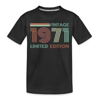 1971 année de naissance anniversaire naissance naissance - T-shirt bio Premium Enfant - noir - Devant