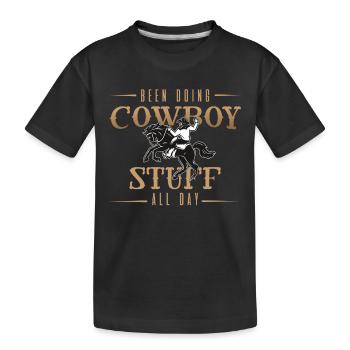Cowboy, rodéo cowboy, pays, - T-shirt bio Premium Enfant - noir - Devant