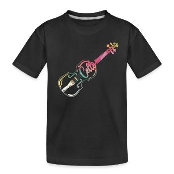 cello - Kids' Premium Organic T-Shirt - black - Front