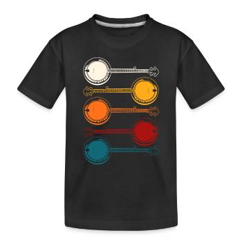 banjo - Kids' Premium Organic T-Shirt - black - Front